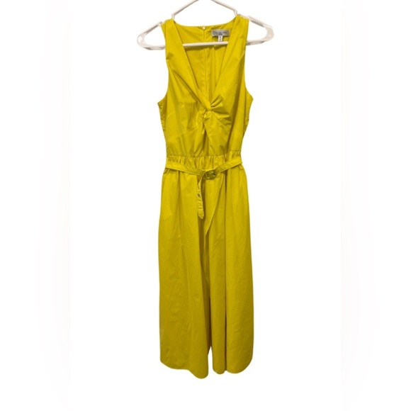 TOCCIN X RTR Bright Yellow Nylon Sleeveless Twist Front Dress Size 8 - Picture 4 of 8